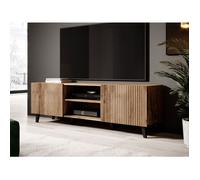 Come - meuble TV - effet bois - 2 portes et 2 niches - 150 cm - Bois