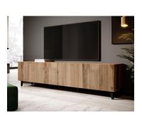 Come - meuble TV - effet bois - 4 portes - 200 cm - Bois