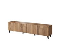 Come - meuble TV - effet bois - 4 portes - 200 cm - Bois Bois G