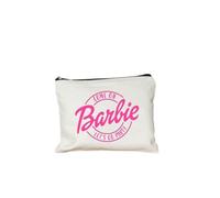 Come on Barbie Trousse de maquillage en toile pour femme Motif dessin animé Trousse à crayons Portefeuille Étudiant Trousse de toilette réutilisable Cadeau, 4, 22cmX18cm