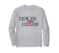 Come on England Dark Text Manche Longue
