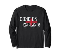 Come On England Light Text Manche Longue