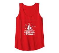 Come Sail Away Nautical Adventure Voilier Débardeur, Femme, Rouge, XL