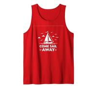 Come Sail Away Nautical Adventure Voilier Débardeur, Homme, Rouge, S