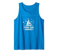 Come Sail Away Nautical Adventure Voilier Débardeur, Homme, Saphir, XL