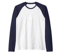 Come Sail Away Nautical Adventure Voilier Manche Raglan, Homme, Bleu Marine/Blanc, S