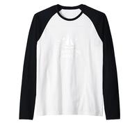 Come Sail Away Nautical Adventure Voilier Manche Raglan, Homme, Noir/Blanc, M