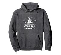 Come Sail Away Nautical Adventure Voilier Sweat à Capuche, Unisexe pour Adultes, Chiné Foncé, S