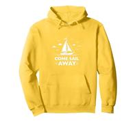Come Sail Away Nautical Adventure Voilier Sweat à Capuche, Unisexe pour Adultes, Citron, M