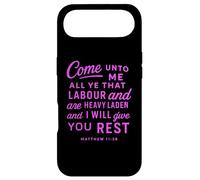 Come Unto Me Matthew 11 28 Verse biblique Écriture Faith Pray Coque pour iPhone Air