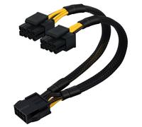 COMeap Adaptateur convertisseur EPS 8 broches femelle vers double CPU 8 broches (4 + 4) mâles pour carte mère 24 cm