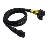 COMeap Câble adaptateur d'alimentation PCIe 8 broches mâle vers double 8 broches (6+2) mâle PCIe pour Dell PowerEdge T620 T630 T640 et NVIDIA Tesla GPU 53 cm