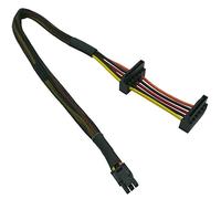 COMeap HDD SATA Câble d'alimentation SATA 15 broches à angle droit x2 à Mini 6 broches Adaptateur ATX pour Dell Inspiron 3653 série 3650 Référence compatible GP2JM 14,5 pouces (37 cm)