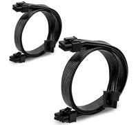 COMeap Lot de 2 câbles PCIe pour Corsair, ATX CPU 8 broches mâle vers double PCIe 8 broches (6+2) mâle pour alimentation Corsair Thermaltake ARESGAME 25in / 63 cm