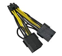 COMeap (Paquet de 2) NVIDIA Carte Graphique Câble d'alimentation Adaptateur CPU 8 Broches mâle vers Double PCIe 8 Broches Femelle pour Tesla K80/M40/M60/P40/P100 4 Pouces (10 cm)