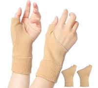 Comebachome 2 paires d'attelles de pouce, manchon de compression poignet élastique doux avec coussinets en gel, attelle poignet et pouce respirante pour le soulagement la douleur sportive, tendinite