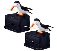 Comebachome 2 pièces Distributeur de Cure-Dents drôle Petit Oiseau Porte-Cure-Dents Distributeur Porte- de Type Poussoir pour la Maison Restaurant à Manger, Figürchen