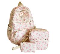 Comebachome 3pcs / set sac à dos mignon sac à dos pour filles de capacité avec multi-poche, de livres fermeture éclair avec bracelet ajusté pour les cadeaux filles adolescents, livre