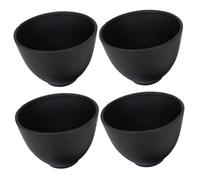 Comebachome Bols faciaux, 4pcs 3,9 pouces de masque facial en silicone Masque à mélanger pour le visage, bols esthéticiens, bol noir pour masque pour le visage, masque de boue