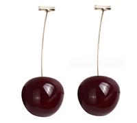 Comebachome Boucles d'oreilles cerises, 1 paire boucles d'oreilles en cerise acrylique pour femmes, goutte d'oreille de cerise créative, bijoux cerise pour femmes filles