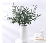 Comebachome Branches d'olivier pour vases, 5pcs 30in Branche d'olivier Artificielle, Verdure réaliste des tiges d'olive pour Les décorations de Mariage à la Maison (sans Olives)