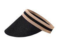 Comebachome Chapeau de visière de Paille pour Femmes, Protection UV Protection Largeur rusteur Paille Vide Haut Chapeaux réglables à Respiration légers pour Le Camping en Plein air