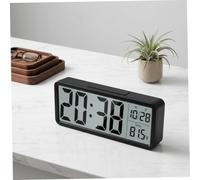 Comebachome Horloge Murale numérique Noire silencieuse de 8 Pouces, Moderne à Piles à Double Alimentation