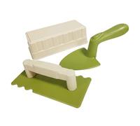 Comebachome Kit de Construction de château Sable avec Moule à Briques, 3 Jouets Plage pour Enfants avec Sac en Filet Portable, moules château et Pelle pour Jouer au bac à Sable en Plein air