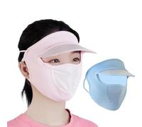 Comebachome Lot de 2 voiles de protection solaire multifonctions en soie glacée - Protection UV avec oculaire pour filles, randonnée, décoration intérieure pour la maison