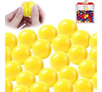 Comebachome Lot de 50 Boules de Bingo Creuses en PP 4 cm, Boules loterie Lisses et vibrantes, loterie Ronde pour Machine à, Jaune, décoration intérieure pour la Maison