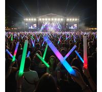 Comebachome Paquet de 16 bâtons Lumineux en Mousse en Vrac avec 3 Modes d'éclairage, bâtons en Mousse LED colorés pour Les fêtes, Les Concerts et Les événements Nocturnes, s'allument, Brillent