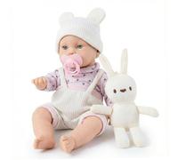 Comebachome Poupée de bébé articulée Mobile de 12 Pouces, avec Ensemble vêtements et Jouet Lapin pour Filles et Enfants, Zuhause Gebrauch
