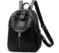 Comebachome Sac à Dos en Cuir, Sac à Dos Multi-Poche étanche avec Sangle réglable, Voyage Fermeture éclair, école Universitaire Unisexe