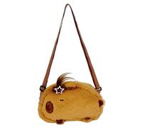 Comebachome Sac Capybara Adorable sac à main Capybara à fermeture éclair avec cheveux stylables et sangle réglable, bandoulière en peluche pour enfants et adultes, Zuhause Gebrauch