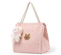 Comebachome Sacs à couches pour bébé, sac à couches brodé lapin de capacité avec charme mignon, fourre-tout de rangement multifonction pour biberons, lingettes et jouets, Zuhause Gebrauch