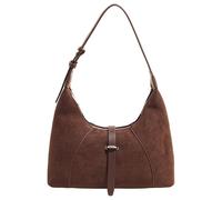 Comebachome Sacs à main en daim de capacité avec fermeture éclair, sac en daim marron à sangle réglable, sacs main rétro bandoulière pour femmes, Urlaubsdekor