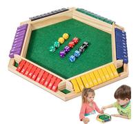 Comebachome Shut The Box Game 6 Joueurs en Bois Shut The Box Jeu de dés éducatif Classique en Bois Jouet de stratégie pour Enfants Adultes, Heimdekorationen