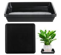 Comebachome Soucoupes en Pot de Plantes 3 pcs 9,8x9,8 Pouces Plate-carré Plante Plateau planteur de Plantes Plancher pour végétation pour Les Fleurs de bonsaï.