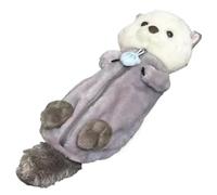 Comebachome Trousse à Crayons en Forme de Loutre, Trousse à Crayons en Forme d'animal 3D Mignon de capacité, Peluche Douce, Sac stylos Fermeture éclair pour Fournitures Scolaires Bureau et d'univer