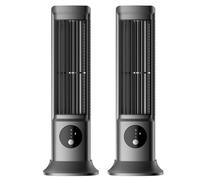 Comebachome Ventilateurs 2 pièces qui refroidissent comme les climatiseurs, ventilateur tour sans pales à double position avec 3 vitesses, ventilateur qui souffle de l'air froid, utilisation d'été
