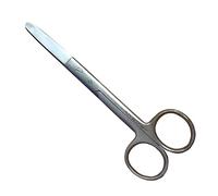 COMED - Ciseaux Mousse Bouts Ronds Tête Droite Taille 14 cm - Instrument Chirurgical Professionnel pour Infirmière, Soignant, Chirurgien, Premiers Secours