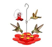 Comederos Para colibríes de exteriores - Cuenco Agua Floral Con Múltiples Puertos De Alimentación Bebedero Agua Para Pájaros Exterior