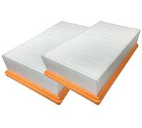 Comedes Lot de 2 filtres plissés plats en polyester pour aspirateur Bosch GAS 35-55 - Remplace les filtres Bosch 2607432034