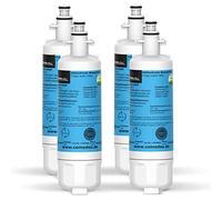 Comedes Lot de 4 filtres à eau de rechange pour Beko 4874960100 Compatible avec Grundig, Blomberg, Küppersbusch, Elektra-Bregenz, Privileg, Lamona