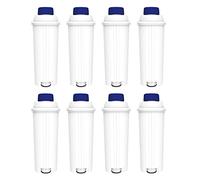 Comedes Lot de 8 cartouches filtrantes pour De'Longhi DLS-C002, SER3017 & 5513292811 Compatible avec Magnifica, Eletta, ECAM, ESAM, ETAM, BCO, série EC