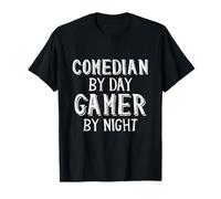 Comédien de Jour Gamer by Night Costume de comédiens Debout T-Shirt