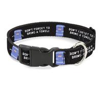 Comedy Central Collier pour chien avec boucle en plastique Noir 33 à 43 cm Largeur 3,8 cm