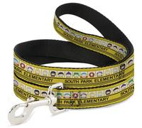 Comedy Central Laisse pour chien Motif bus scolaire primaire Jaune 1,2 m de long 3,8 cm de large