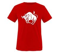 Comedy Shirts - Signe du Zodiaque - Taureau - Hommes T-Shirt - Rouge/Blanc Taille M