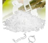 ComedyKing Clips Support pour Attacher Les Plantes de Jardin, Plant Support Clips, Clip en Plastique sécurisé pour Plantes, Attache Tomate pour Les légumes Tomate Vigne tiges (300, Blanc)